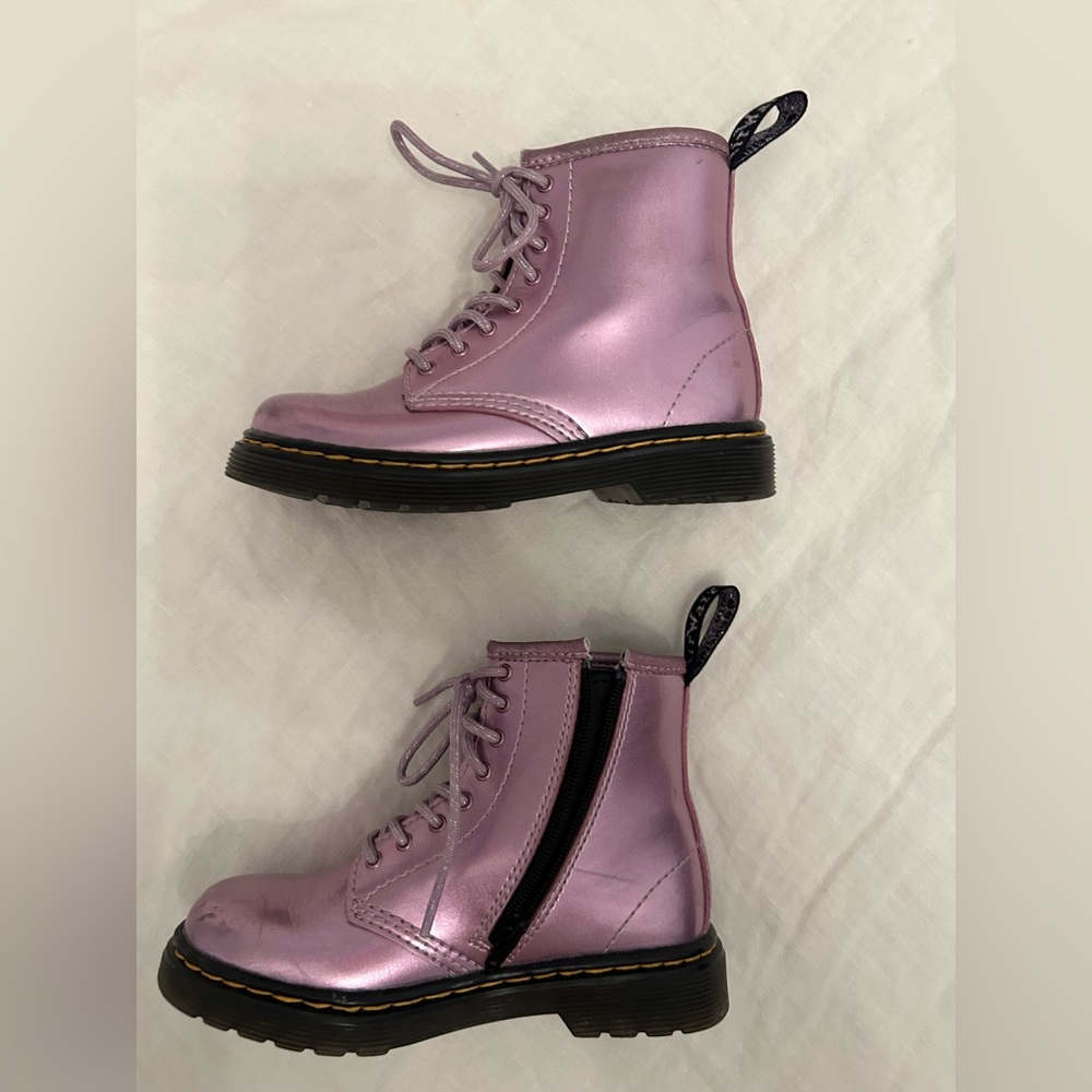 Shiny Purple doc martens girls boots